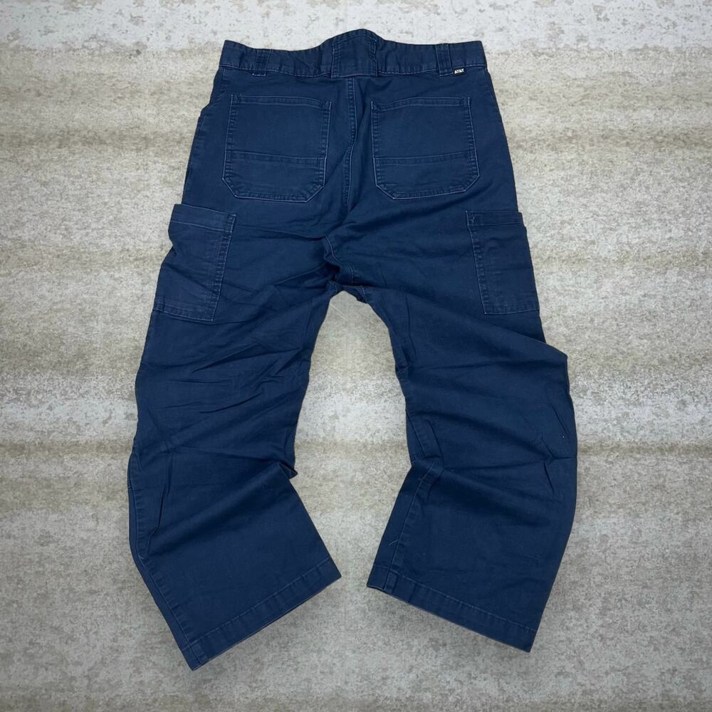 Vintage Y2K Tactical Pants 34x28  Baggy Wide Leg Fit Navy Blue Cotton